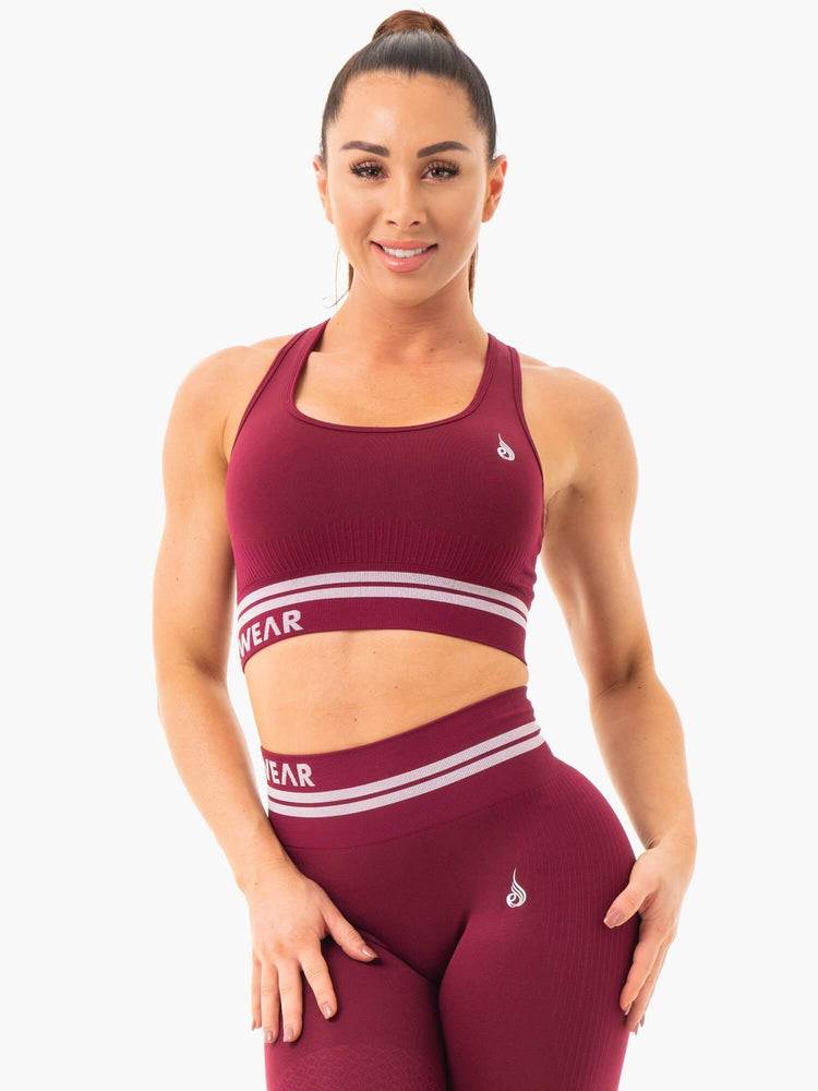 Soutien Gorge Sport Ryderwear Freestyle Seamless Longline Bordeaux Femme | JKY-84045922