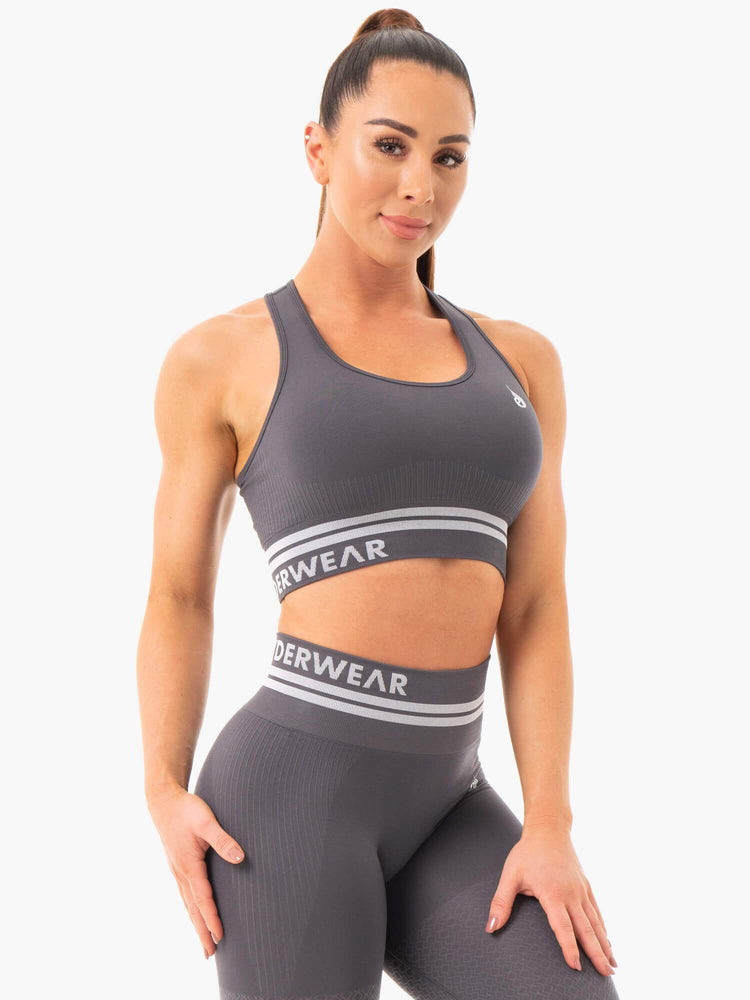 Soutien Gorge Sport Ryderwear Freestyle Seamless Longline Grise Femme | XCO-90151519