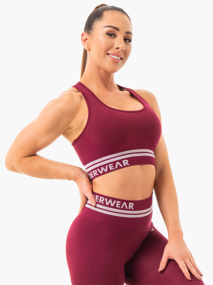 Soutien Gorge Sport Ryderwear Freestyle Seamless Longline Bordeaux Femme | JKY-84045922