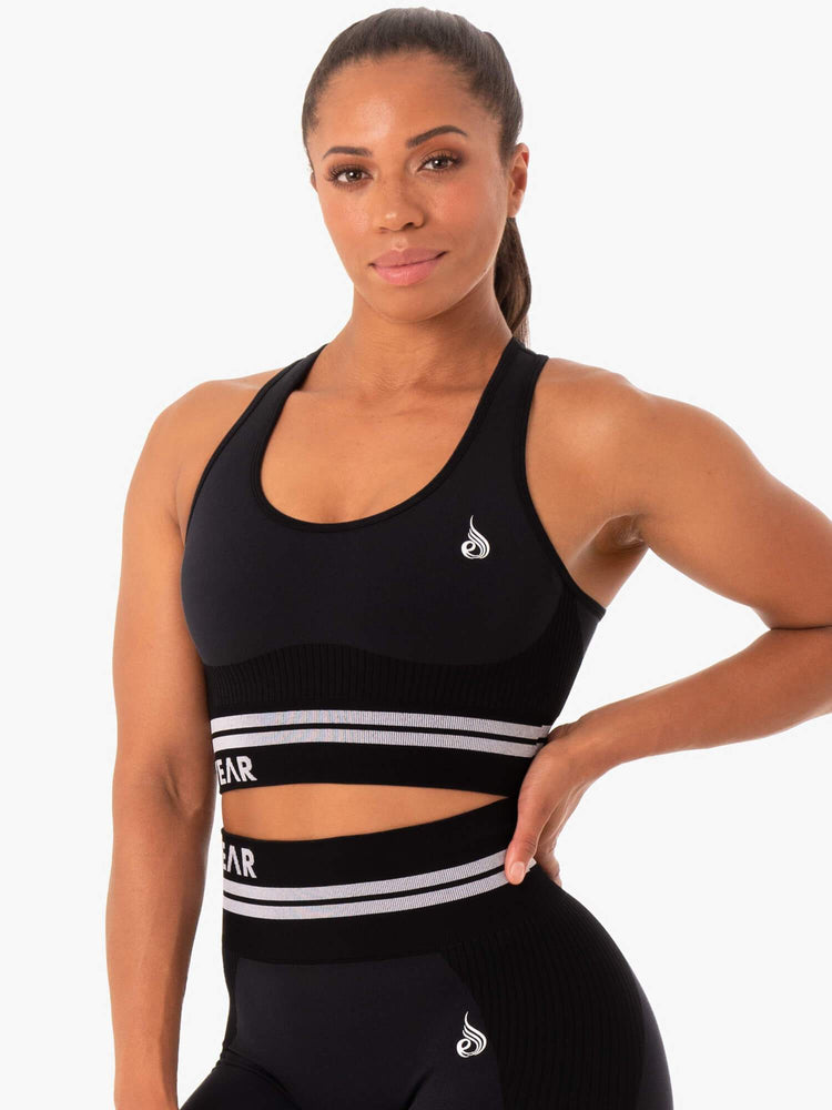 Soutien Gorge Sport Ryderwear Freestyle Seamless Longline Noir Femme | EAJ-69716914