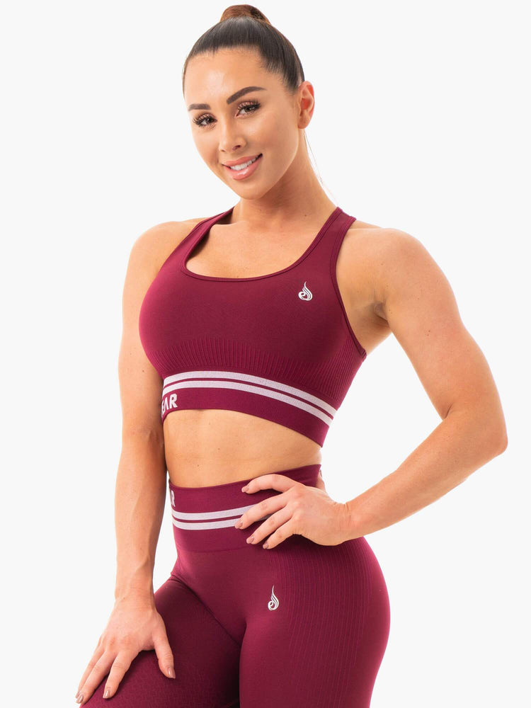 Soutien Gorge Sport Ryderwear Freestyle Seamless Longline Bordeaux Femme | JKY-84045922