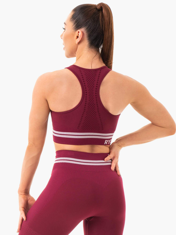 Soutien Gorge Sport Ryderwear Freestyle Seamless Longline Bordeaux Femme | JKY-84045922