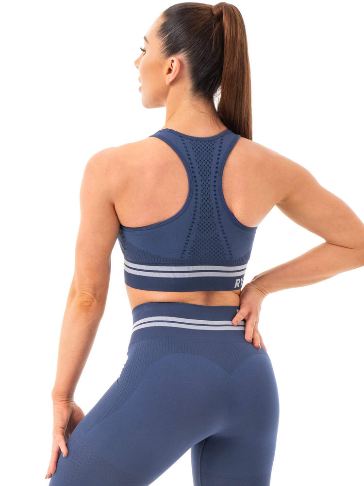 Soutien Gorge Sport Ryderwear Freestyle Seamless Longline Bleu Femme | HVV-21973242