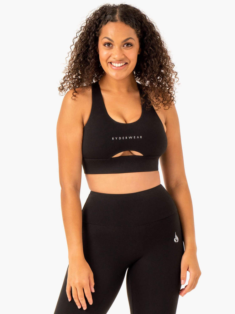 Soutien Gorge Sport Ryderwear Focus Contour Noir Femme | WJR-64394413