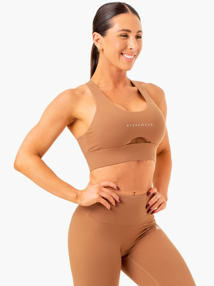 Soutien Gorge Sport Ryderwear Focus Contour Beige Femme | TOD-63941981