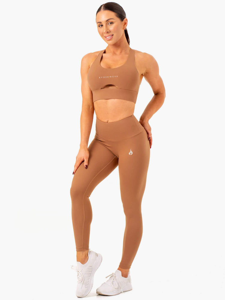 Soutien Gorge Sport Ryderwear Focus Contour Beige Femme | TOD-63941981