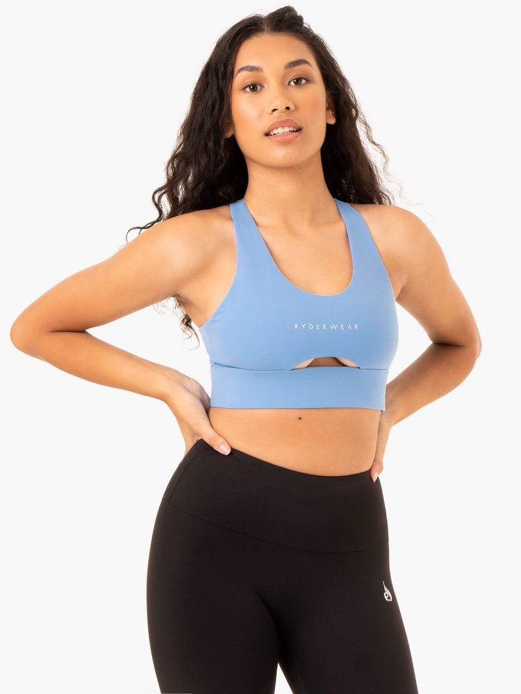 Soutien Gorge Sport Ryderwear Focus Contour Bleu Femme | RWK-48817298