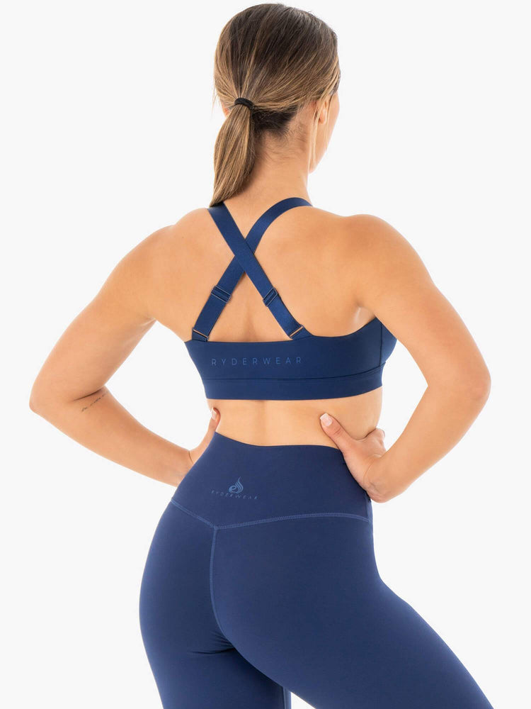 Soutien Gorge Sport Ryderwear Collide Mesh Contour Bleu Marine Femme | IZS-38603591