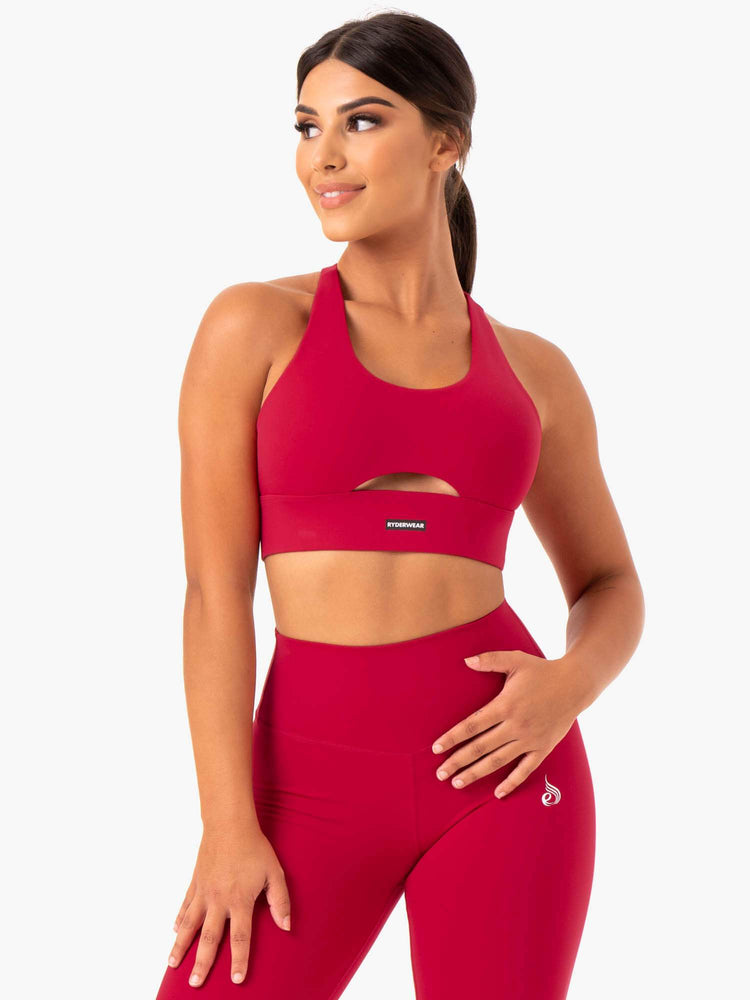 Soutien Gorge Sport Ryderwear Base Racer Back Rouge Femme | PIF-31764268