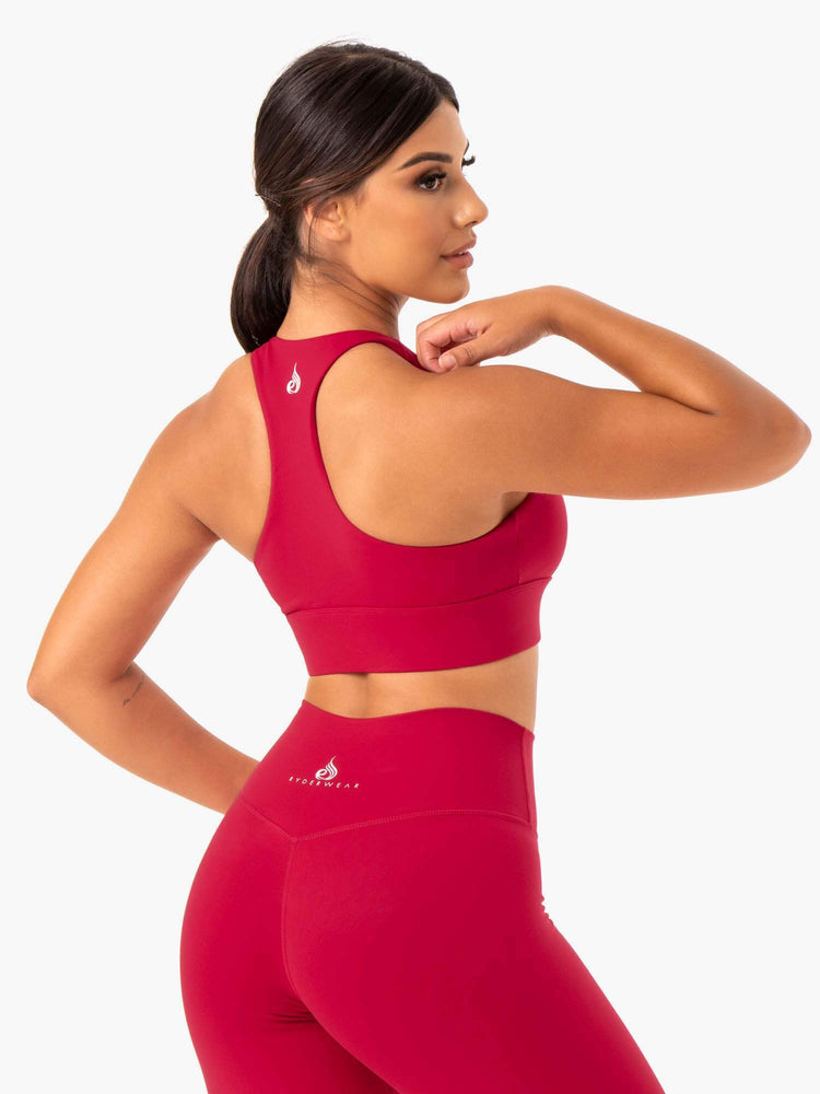 Soutien Gorge Sport Ryderwear Base Racer Back Rouge Femme | PIF-31764268