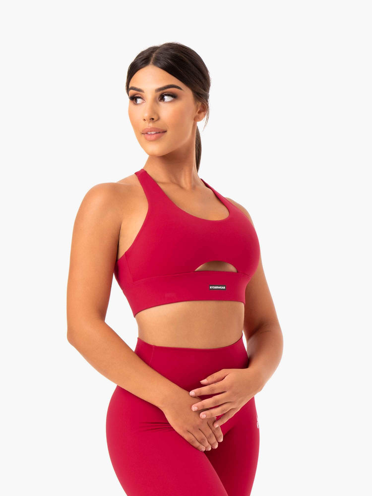 Soutien Gorge Sport Ryderwear Base Racer Back Rouge Femme | PIF-31764268