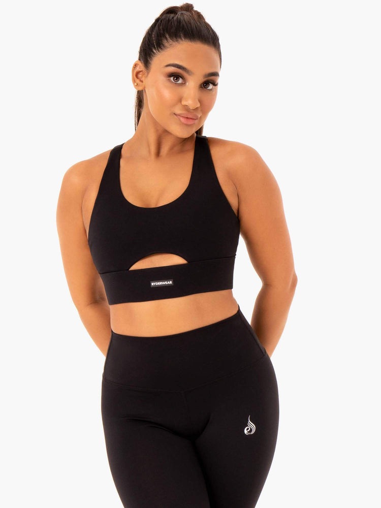 Soutien Gorge Sport Ryderwear Base Racer Back Noir Femme | FYY-37750975