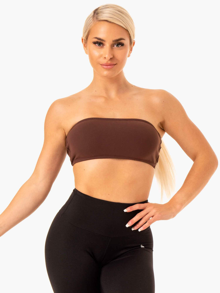 Soutien Gorge Sport Ryderwear Bandeau Chocolat Femme | ZRV-24882327