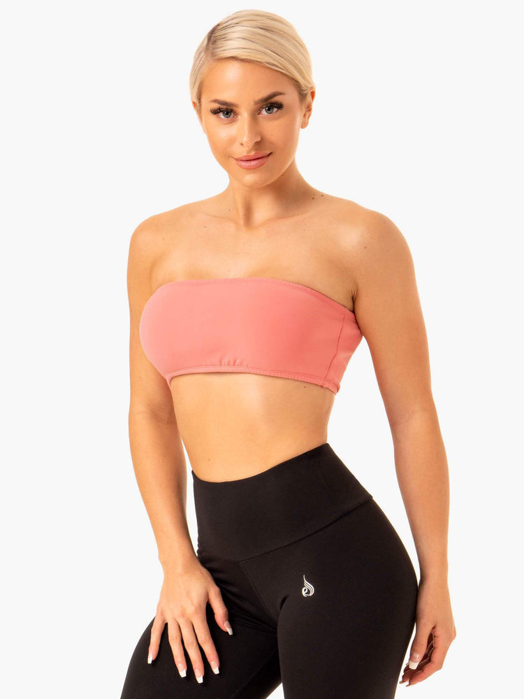 Soutien Gorge Sport Ryderwear Bandeau Rose Femme | VQE-95820043