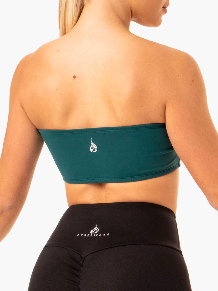 Soutien Gorge Sport Ryderwear Bandeau Turquoise Femme | IMT-45799920