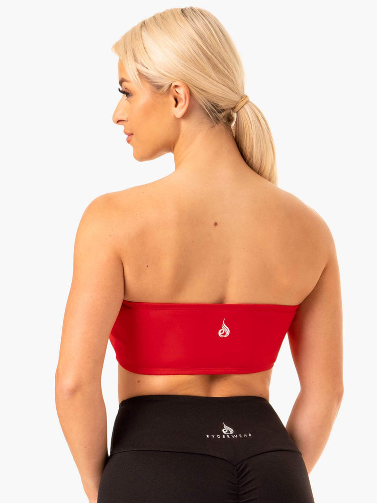 Soutien Gorge Sport Ryderwear Bandeau Rouge Femme | NLN-52682008