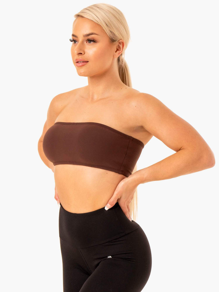 Soutien Gorge Sport Ryderwear Bandeau Chocolat Femme | ZRV-24882327