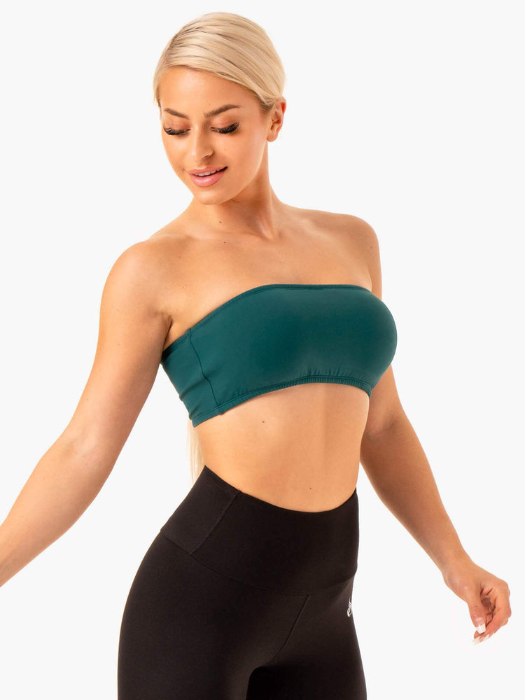 Soutien Gorge Sport Ryderwear Bandeau Turquoise Femme | IMT-45799920