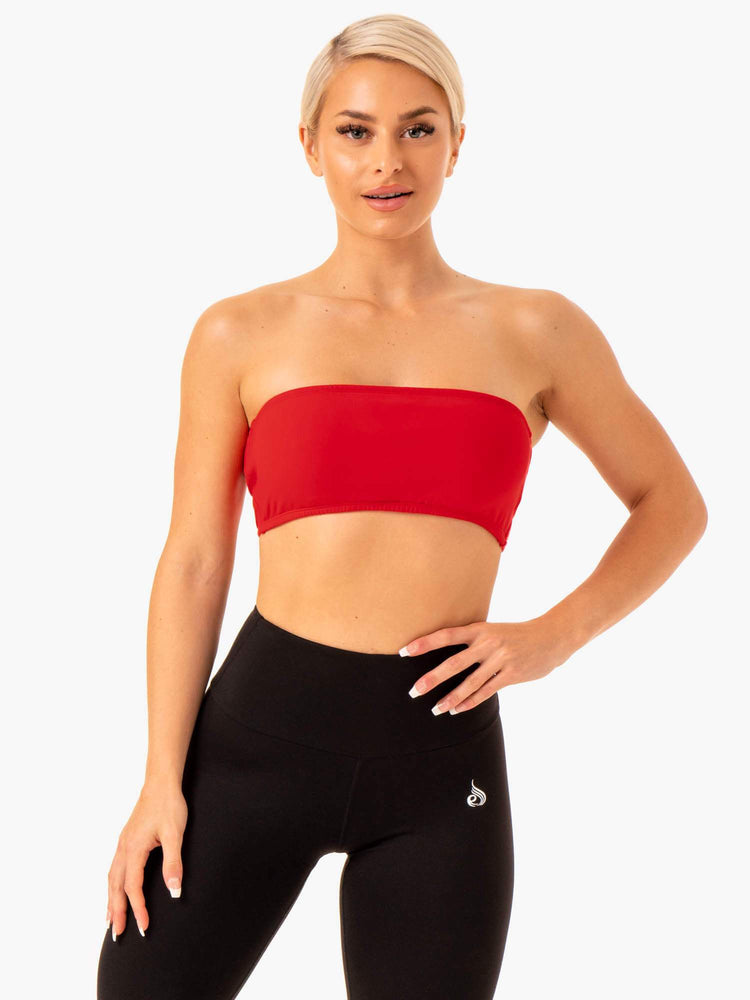 Soutien Gorge Sport Ryderwear Bandeau Rouge Femme | NLN-52682008