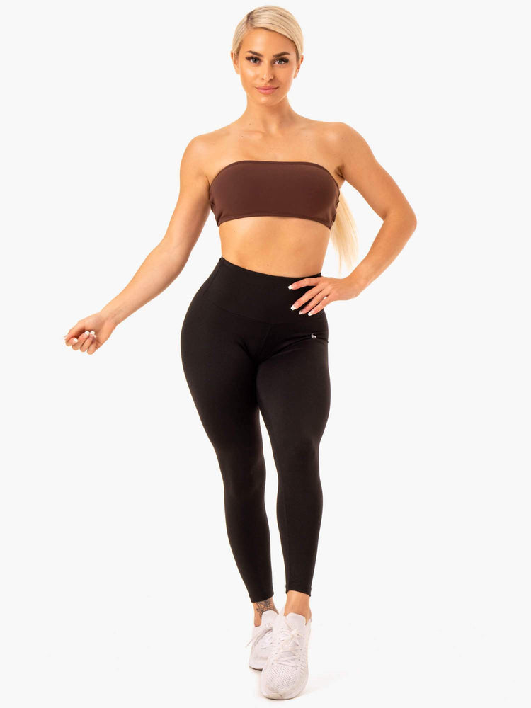 Soutien Gorge Sport Ryderwear Bandeau Chocolat Femme | ZRV-24882327