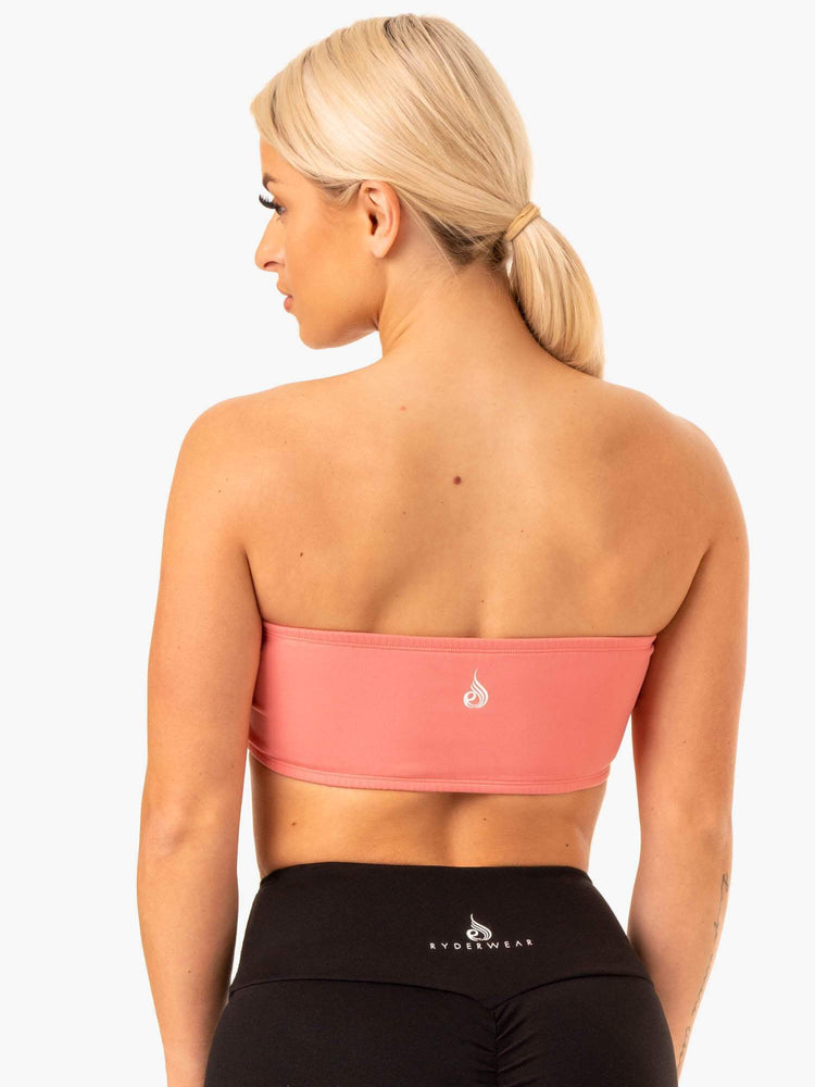 Soutien Gorge Sport Ryderwear Bandeau Rose Femme | VQE-95820043