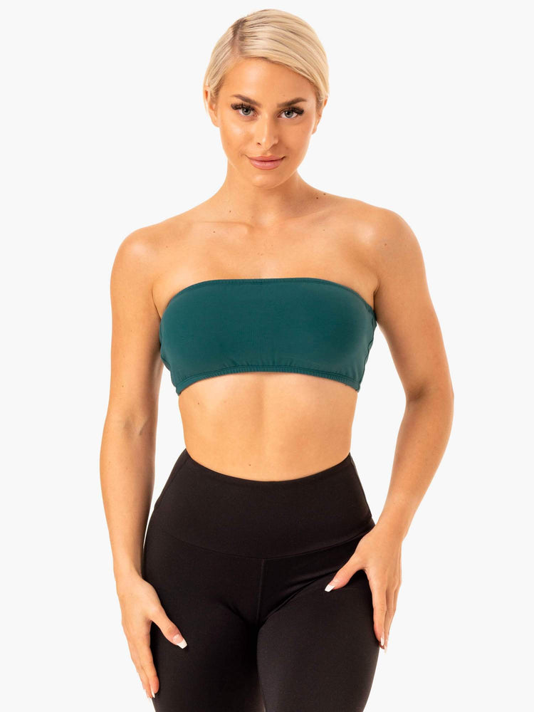 Soutien Gorge Sport Ryderwear Bandeau Turquoise Femme | IMT-45799920