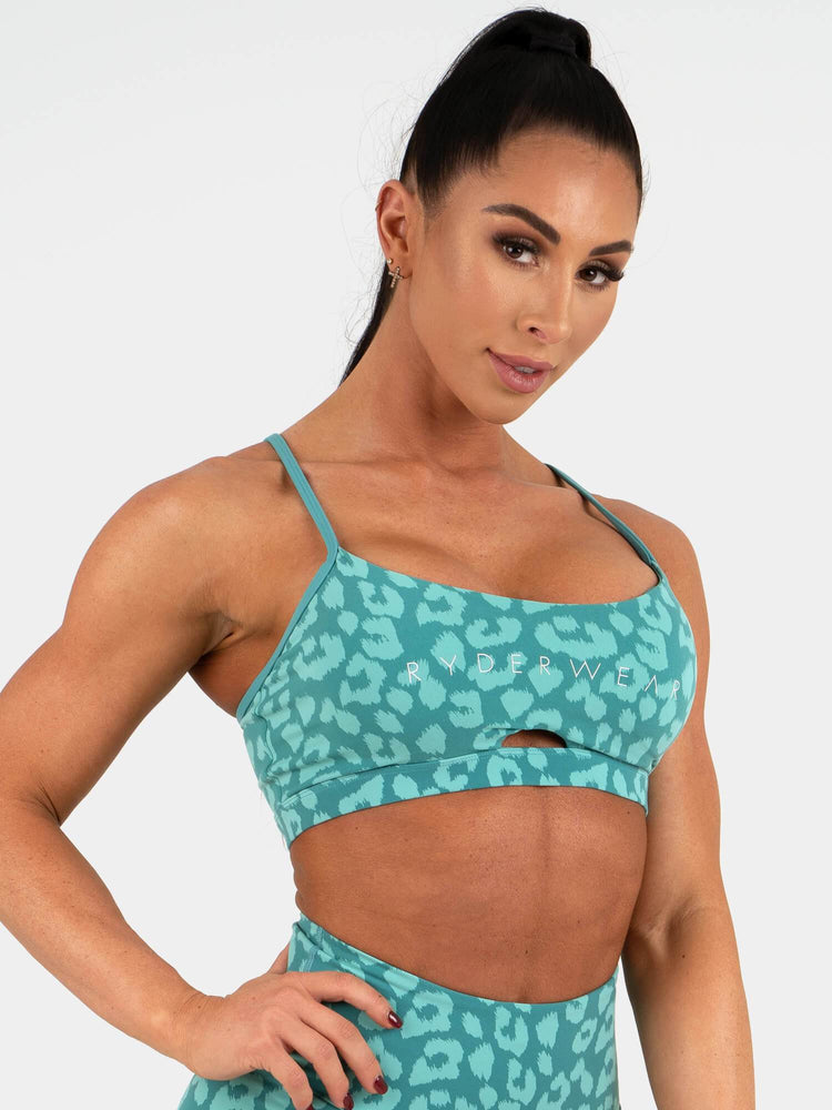 Soutien Gorge Sport Ryderwear Animal Turquoise Femme | EPS-27691562