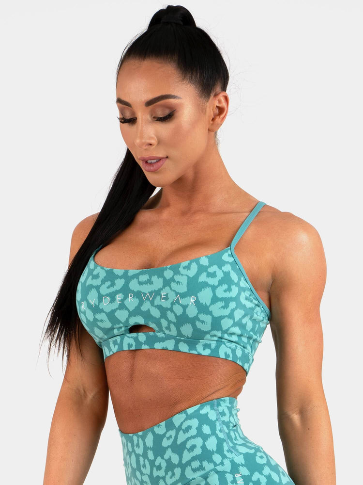 Soutien Gorge Sport Ryderwear Animal Turquoise Femme | EPS-27691562