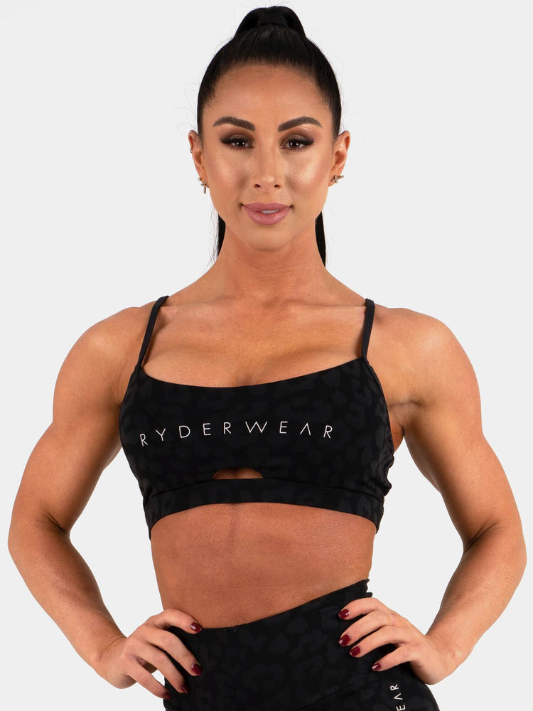 Soutien Gorge Sport Ryderwear Animal Noir Femme | TBV-14467608