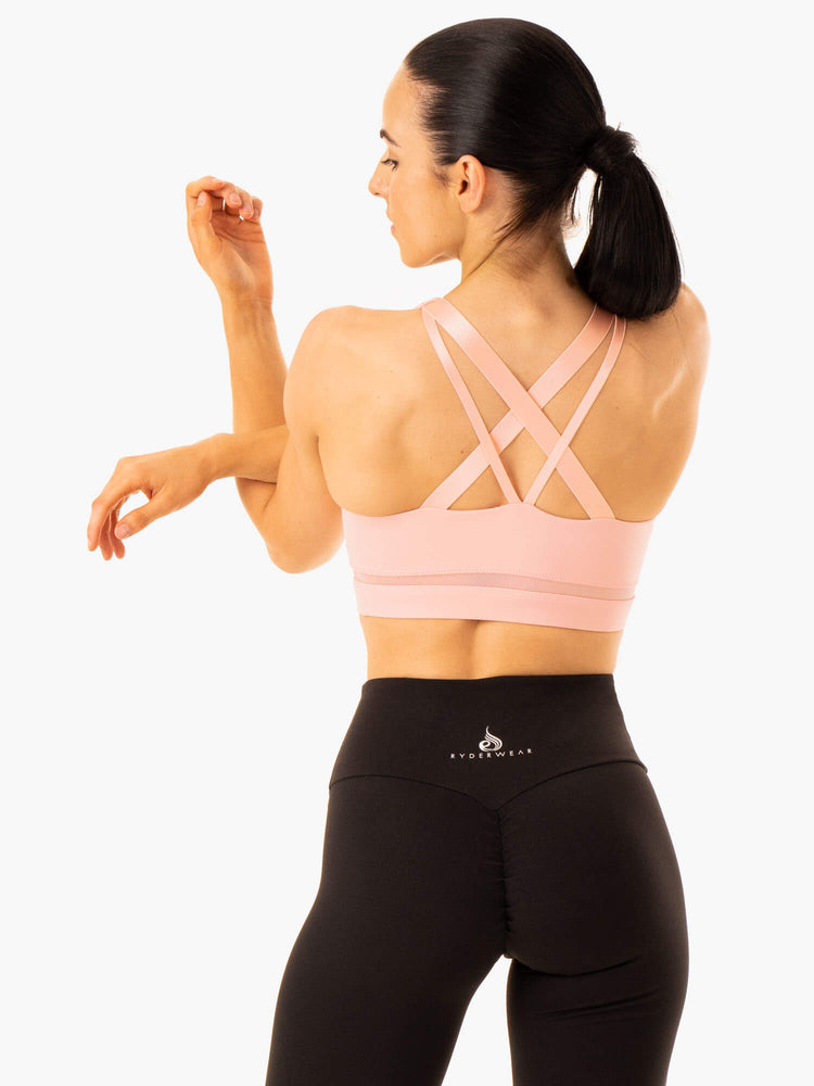 Soutien Gorge Sport Ryderwear Amazon Mesh Rose Femme | HMB-52550431