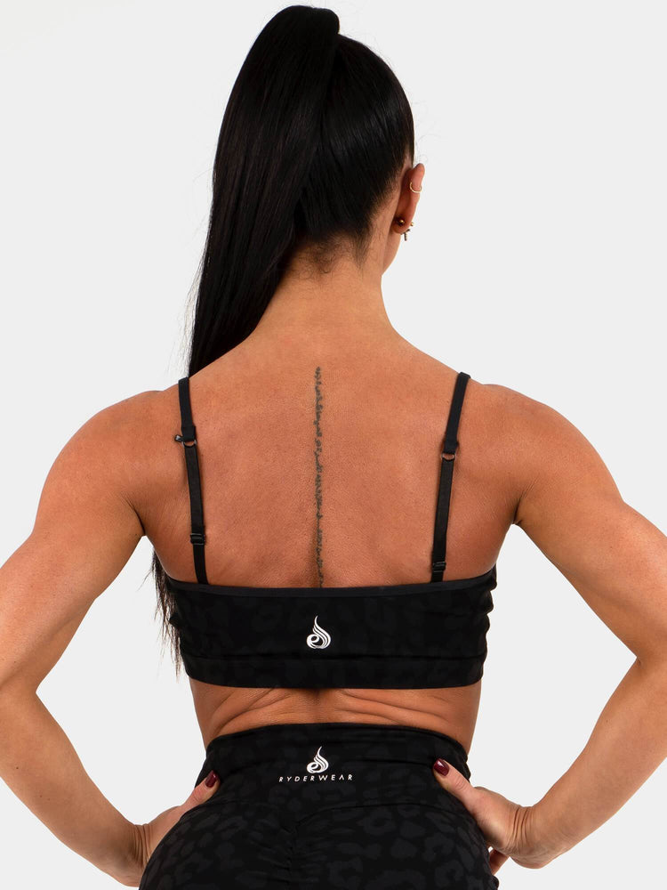 Soutien Gorge Sport Ryderwear Animal Noir Femme | TBV-14467608