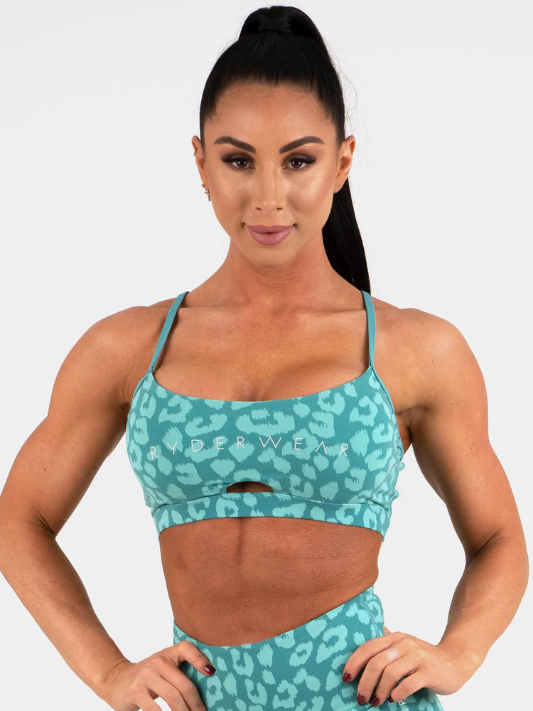 Soutien Gorge Sport Ryderwear Animal Turquoise Femme | EPS-27691562