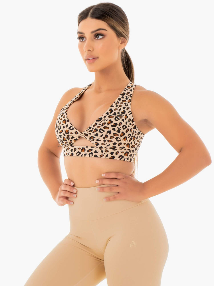 Soutien Gorge Sport Ryderwear Adapt Twist Leopard Femme | ILY-14758166