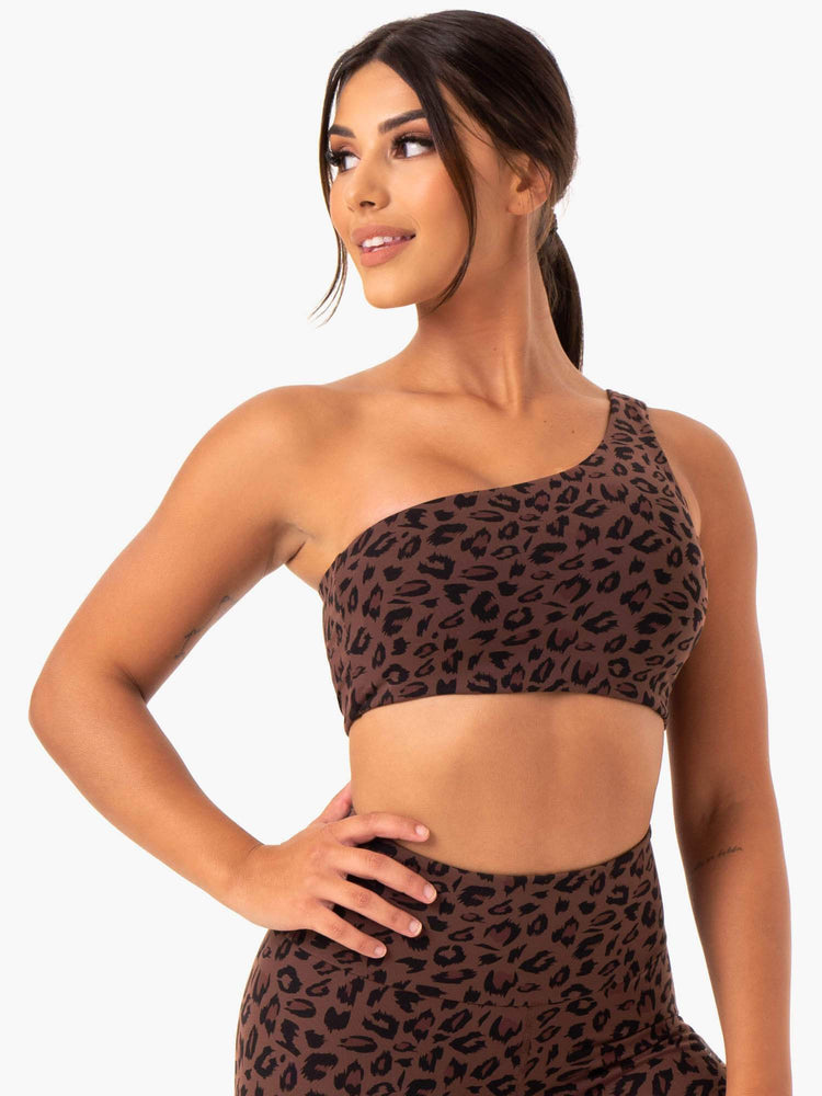 Soutien Gorge Sport Ryderwear Adapt One Shoulder Chocolat Femme | NGA-33859103