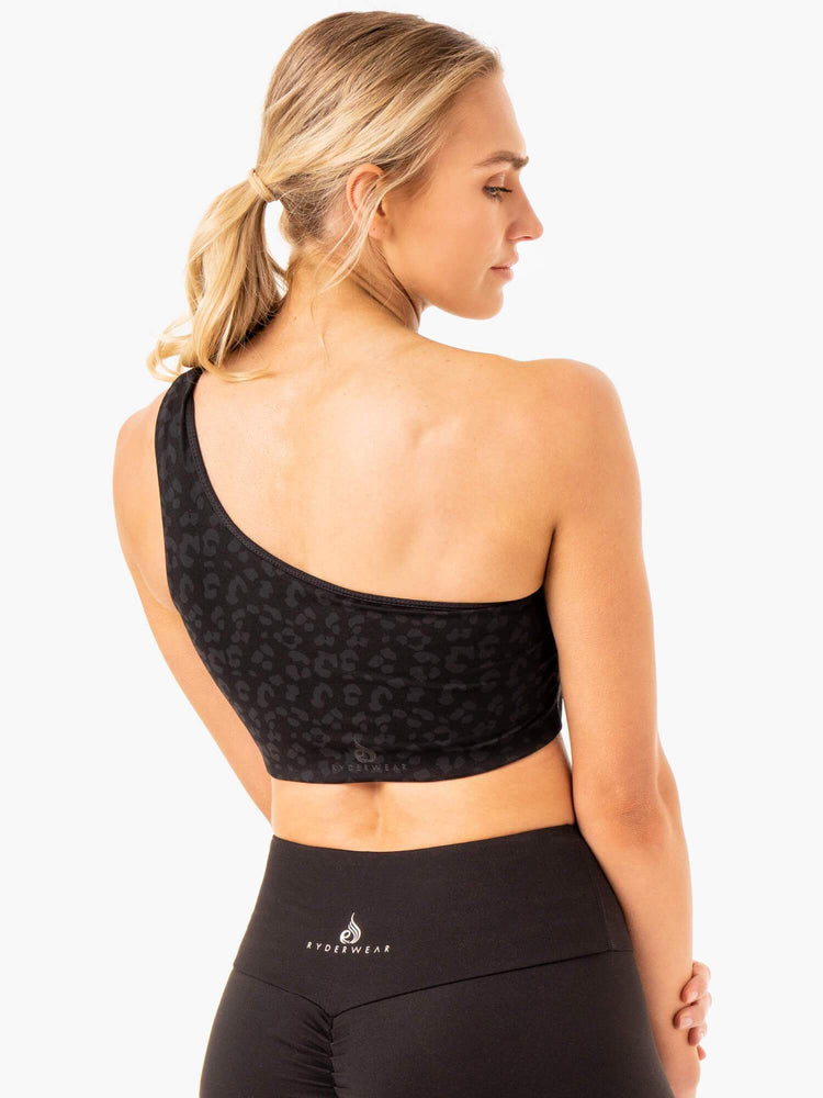 Soutien Gorge Sport Ryderwear Adapt One Shoulder Noir Femme | QWY-74184257