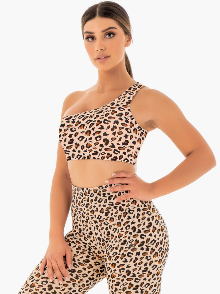 Soutien Gorge Sport Ryderwear Adapt One Shoulder Leopard Femme | MTX-56178467