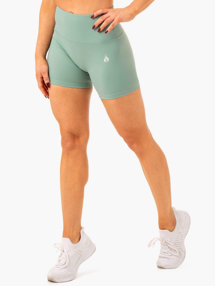 Shorts Ryderwear Vital Mid Length Scrunch Vert Olive Femme | YYQ-09502285