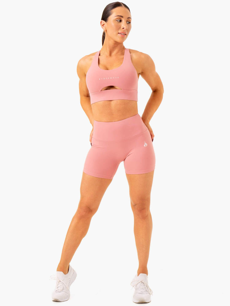 Shorts Ryderwear Vital Mid Length Scrunch Rose Femme | EAA-48244807