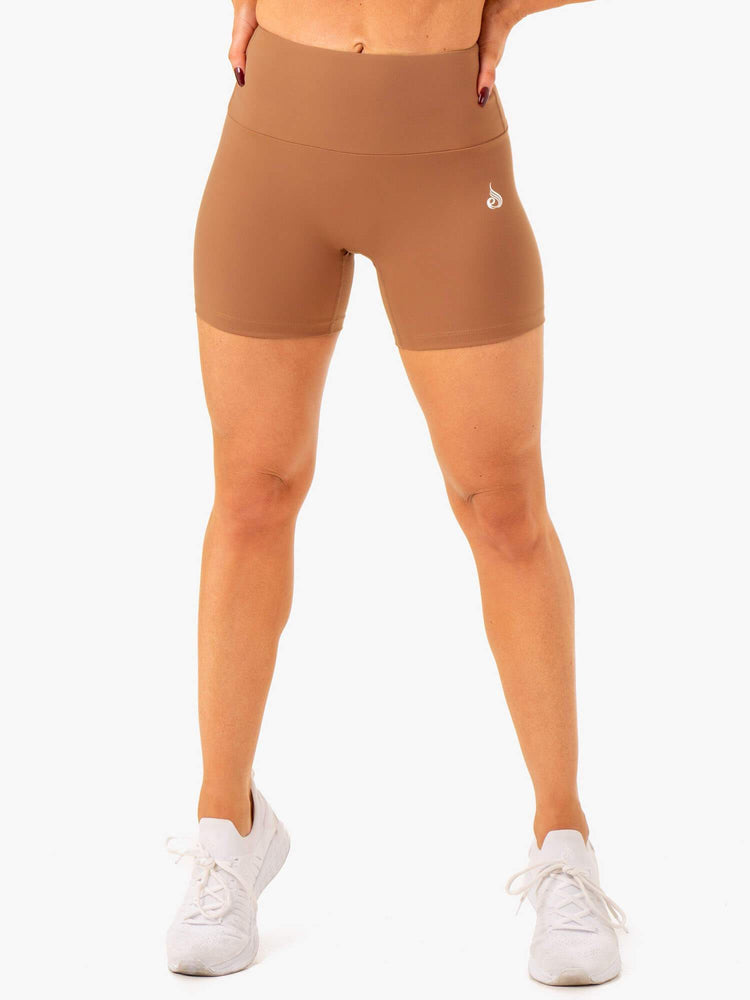 Shorts Ryderwear Vital Mid Length Scrunch Beige Femme | XIV-68178923