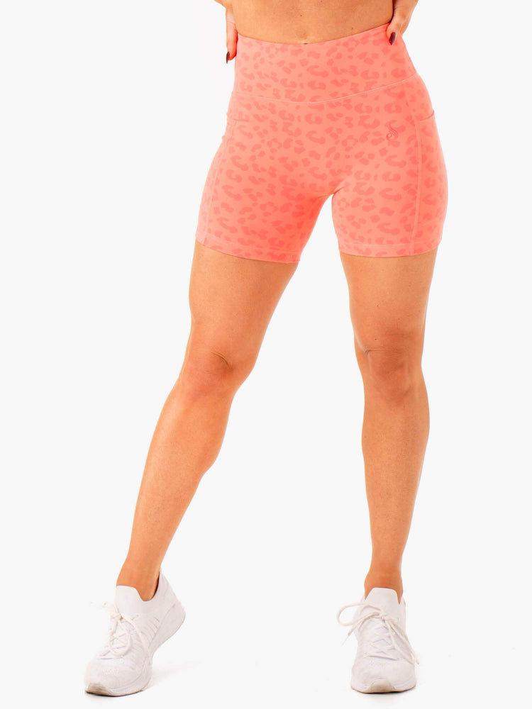 Shorts Ryderwear Ultra High Waisted Mid Length Corail Femme | CPD-41130051