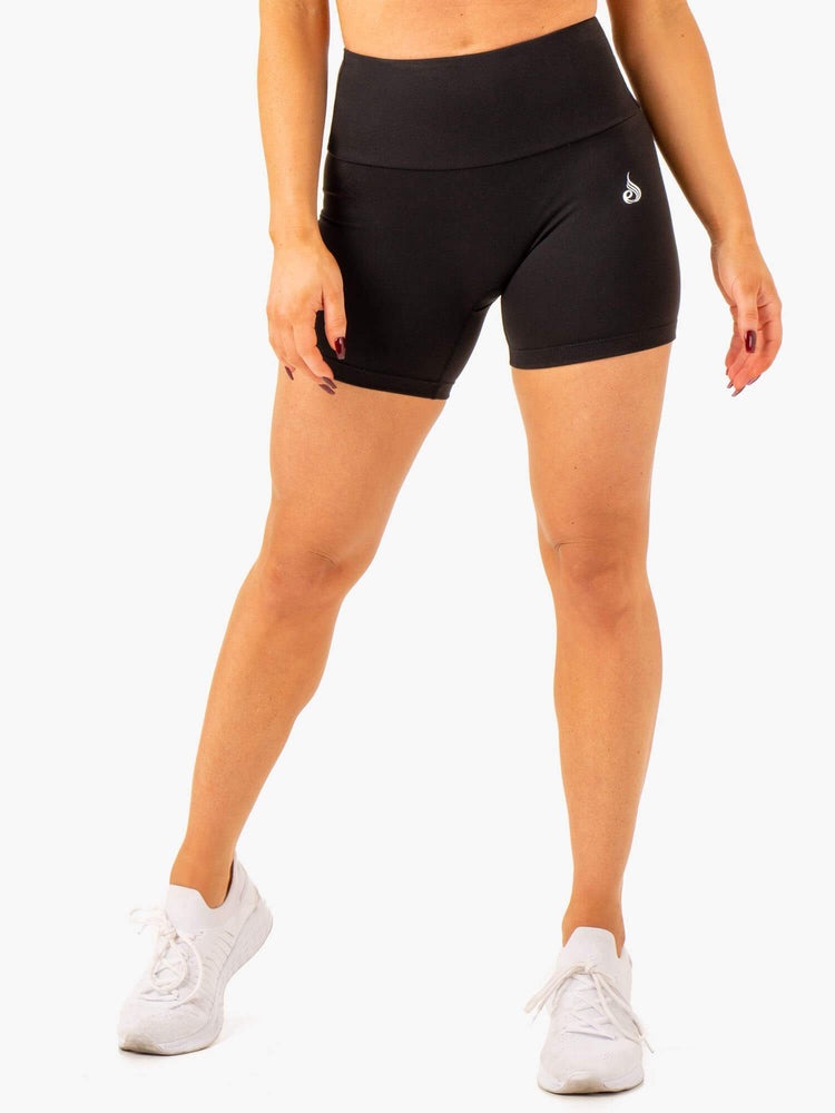 Shorts Ryderwear Vital Mid Length Scrunch Noir Femme | RGX-95839462