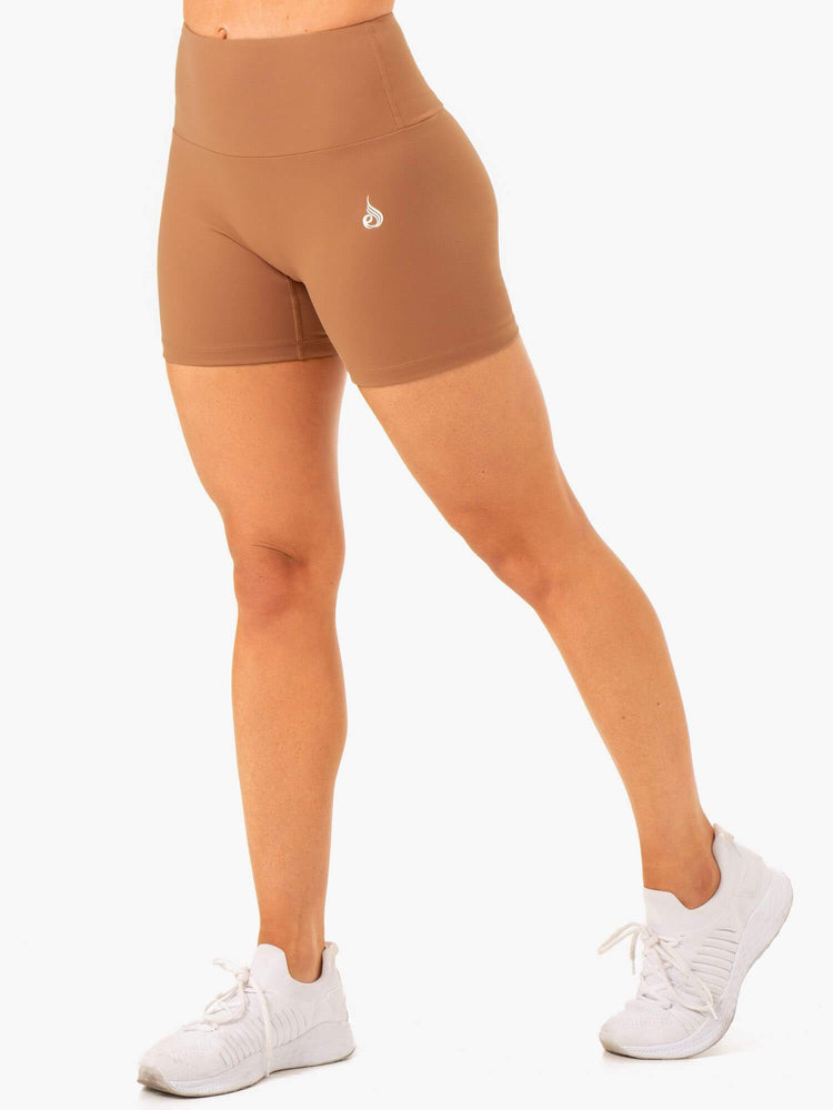 Shorts Ryderwear Vital Mid Length Scrunch Beige Femme | XIV-68178923