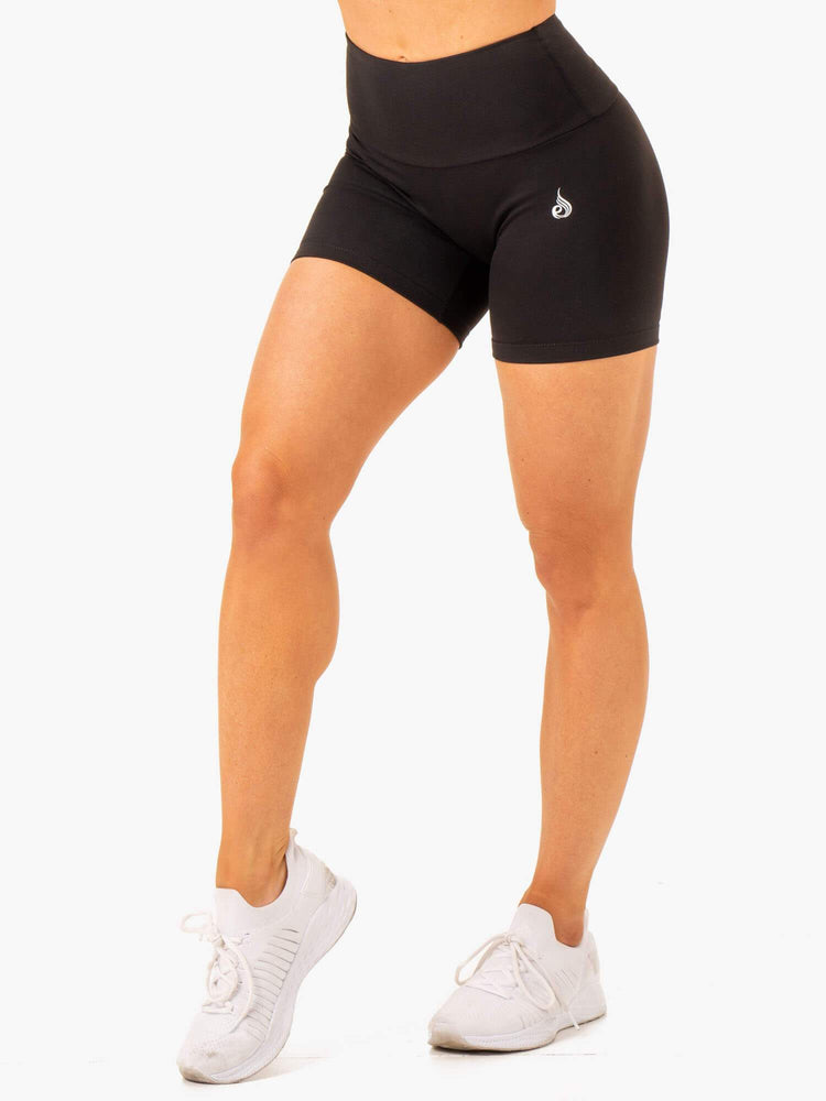 Shorts Ryderwear Vital Mid Length Scrunch Noir Femme | RGX-95839462