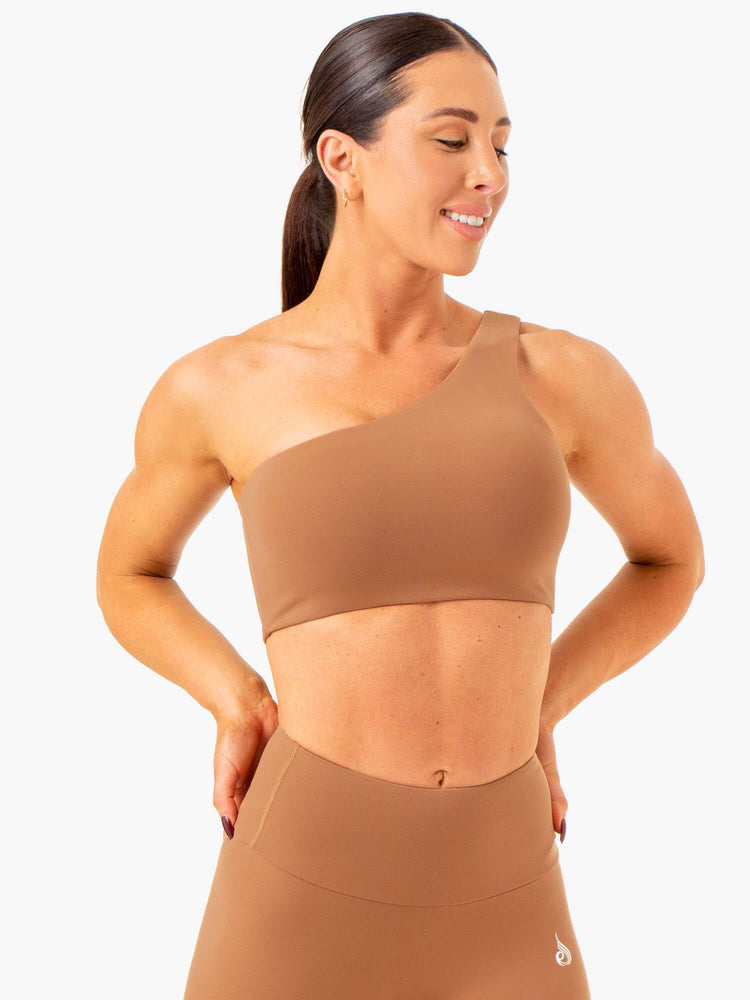 Soutien Gorge Sport Ryderwear Adapt One Shoulder Beige Femme | OCE-36973552