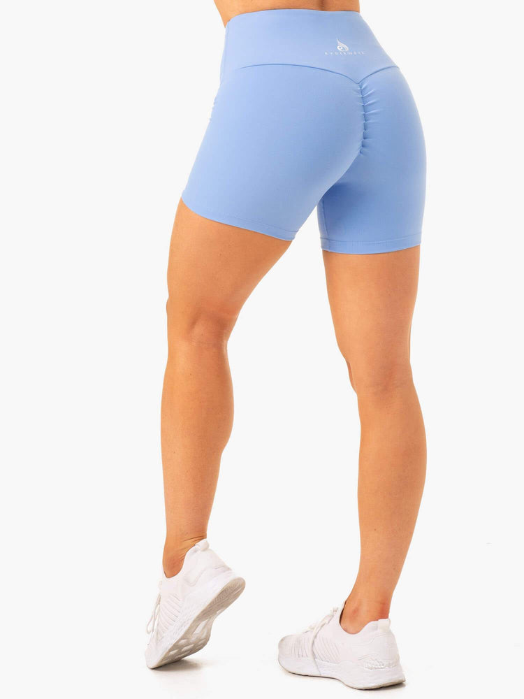 Shorts Ryderwear Vital Mid Length Scrunch Bleu Femme | XWK-55845224