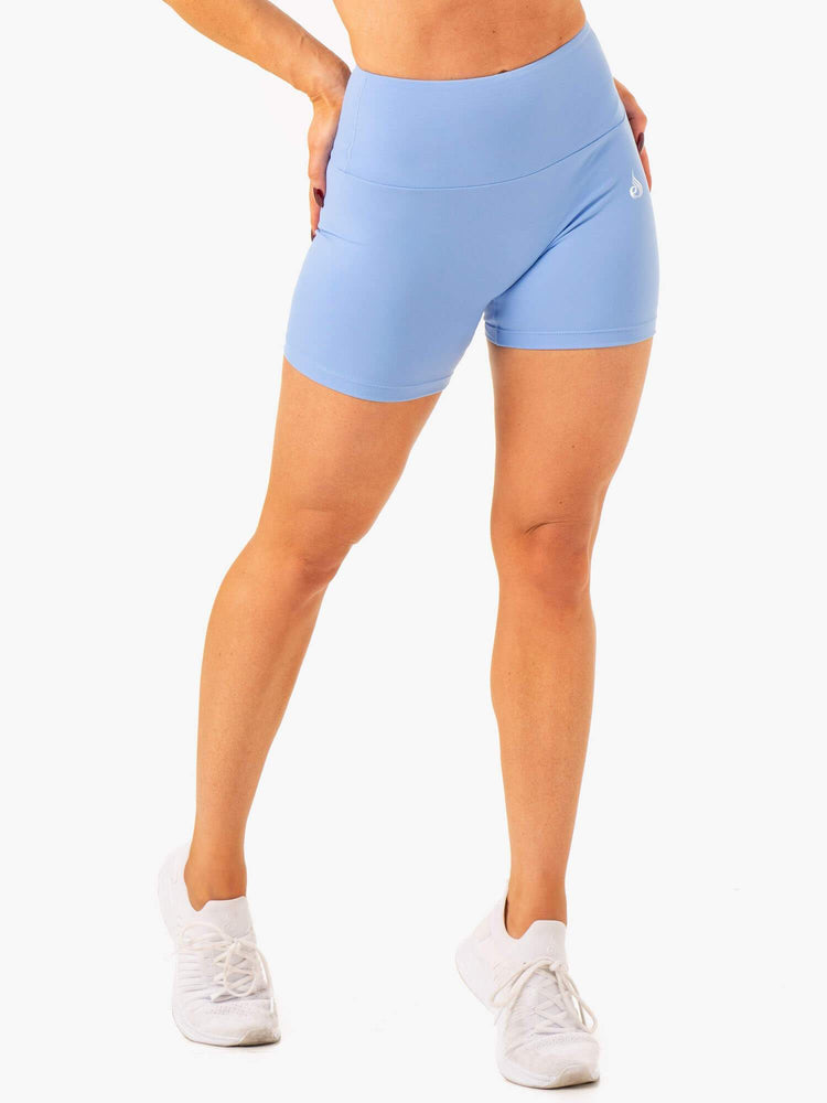 Shorts Ryderwear Vital Mid Length Scrunch Bleu Femme | XWK-55845224