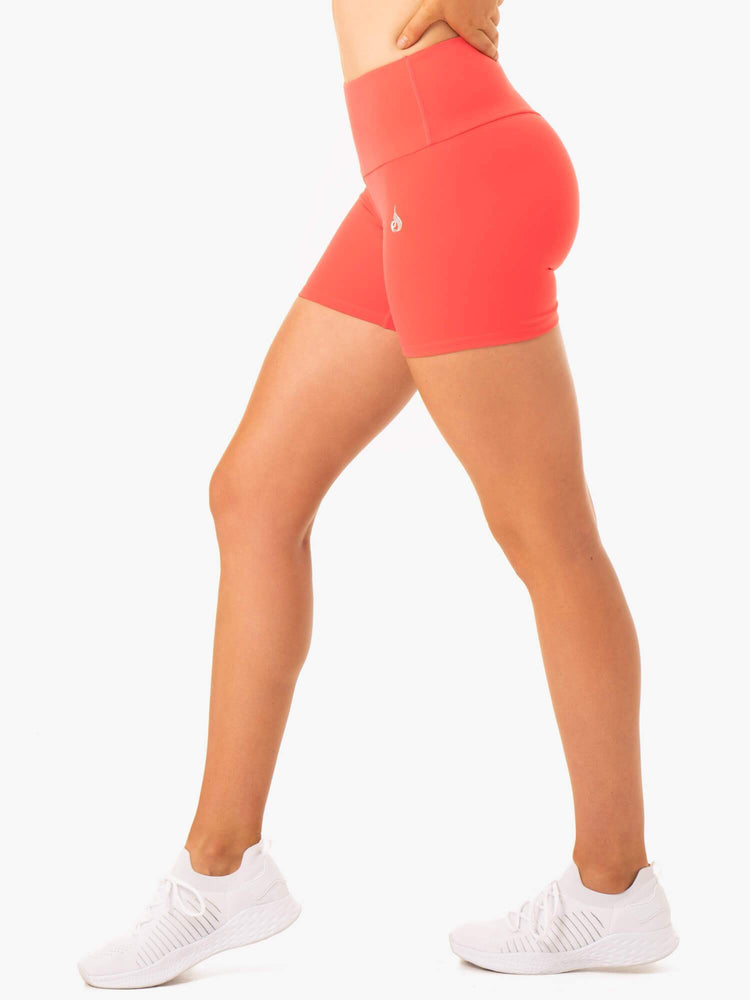 Shorts Ryderwear Staples Scrunch Bum Mid Length Corail Femme | ANH-03376176