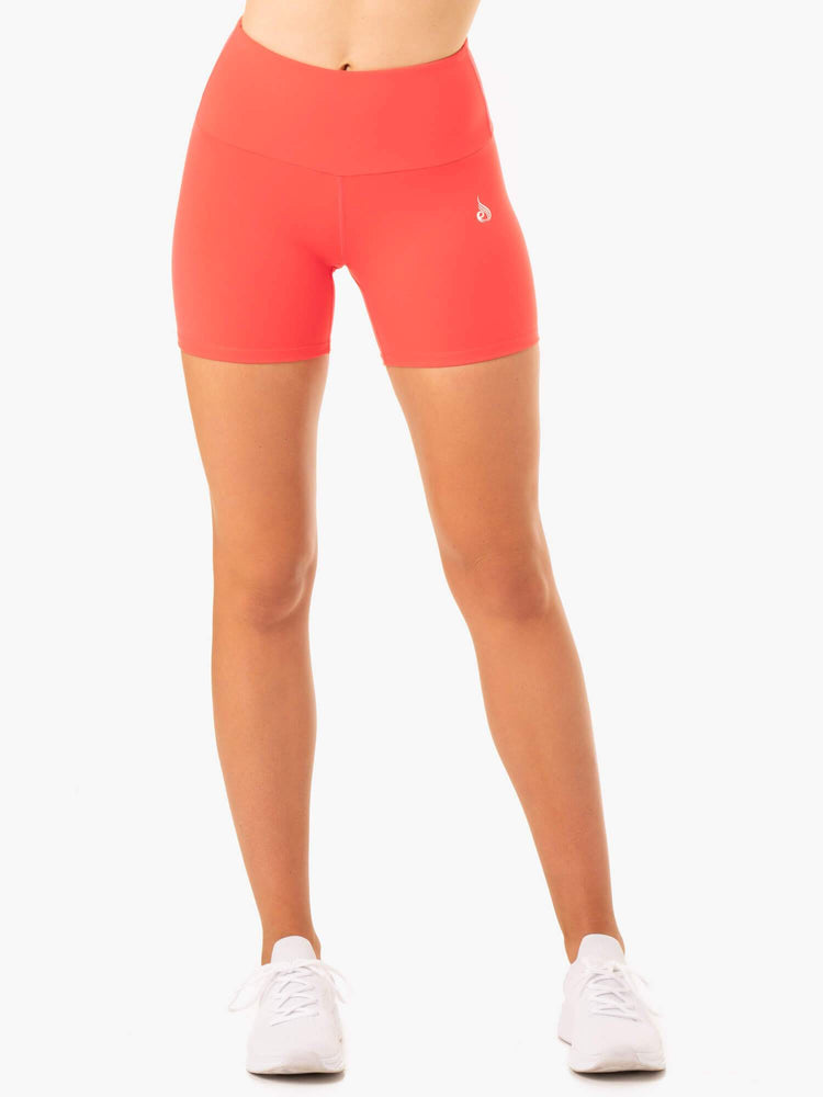 Shorts Ryderwear Staples Scrunch Bum Mid Length Corail Femme | ANH-03376176