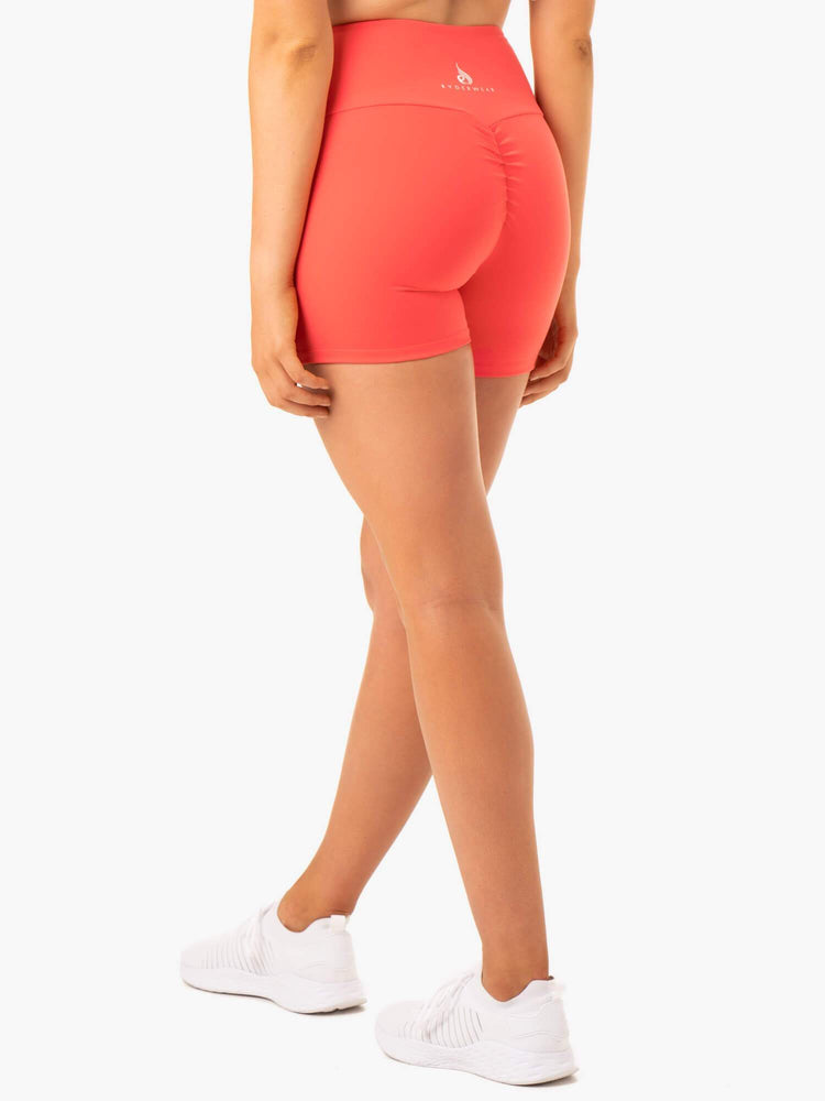 Shorts Ryderwear Staples Scrunch Bum Mid Length Corail Femme | ANH-03376176