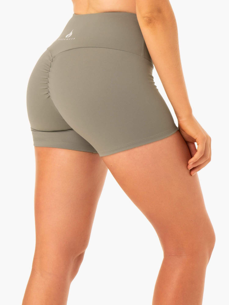 Shorts Ryderwear Staples Scrunch Bum Booty Kaki Femme | XZG-92245785